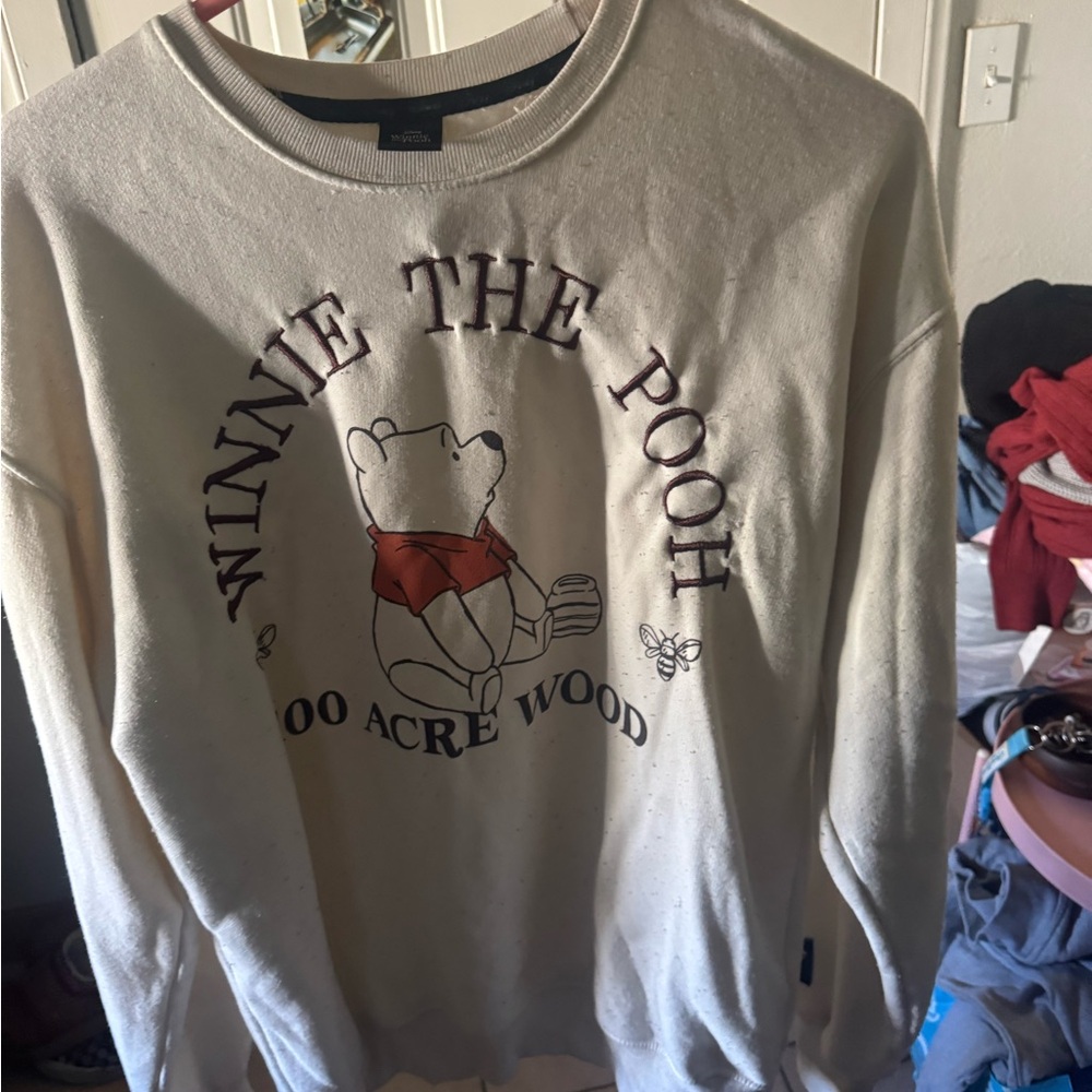 Disney Cream Winnie the Pooh Crewneck Sweater